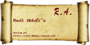 Redl Abbás névjegykártya